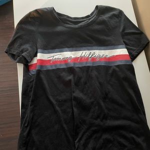 Womens (M) black Tommy Hilfiger tee-shirt
